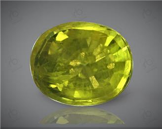 Natural Heated & Treated Yellow Sapphire Certified  4.12 carats (DIN 84662 )